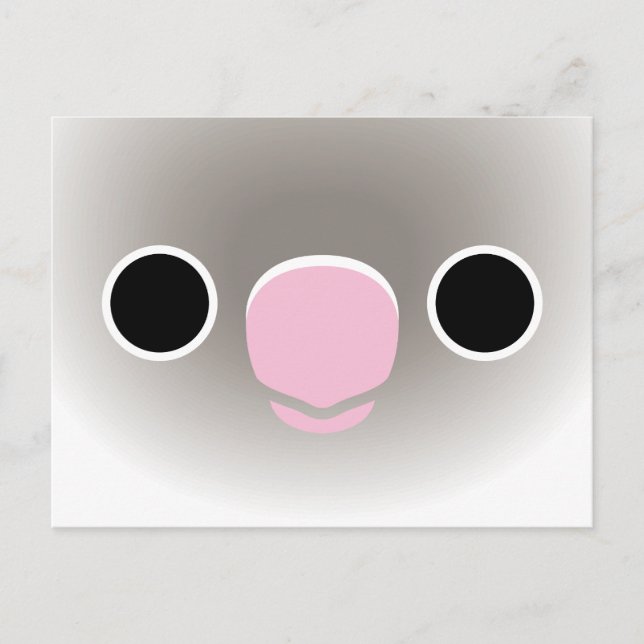 Cartes Pour Fêtes Annuelles Le visage d'un lovebird masqué bleu pastel (Devant)