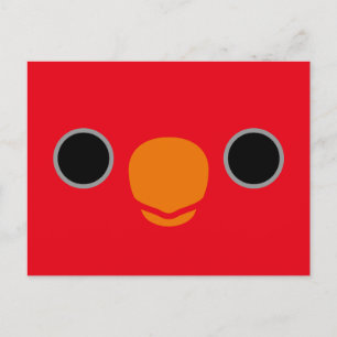 Cartes Pour Fêtes Annuelles Le visage d'une gloire rouge