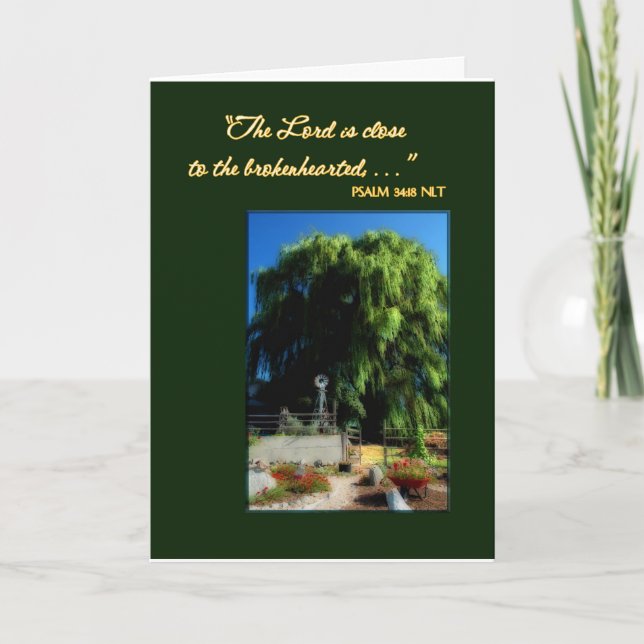 Cartes Pour Fêtes Annuelles Le Willow Weepthy Sympathy Greeting Card (Devant)