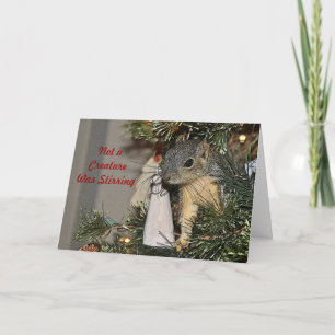 Cartes Pour Fêtes Annuelles L'écureuil dans l'arbre de Noël