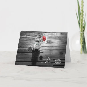 Cartes Pour Fêtes Annuelles L'écureuil de Saint Valentin avec oeillet