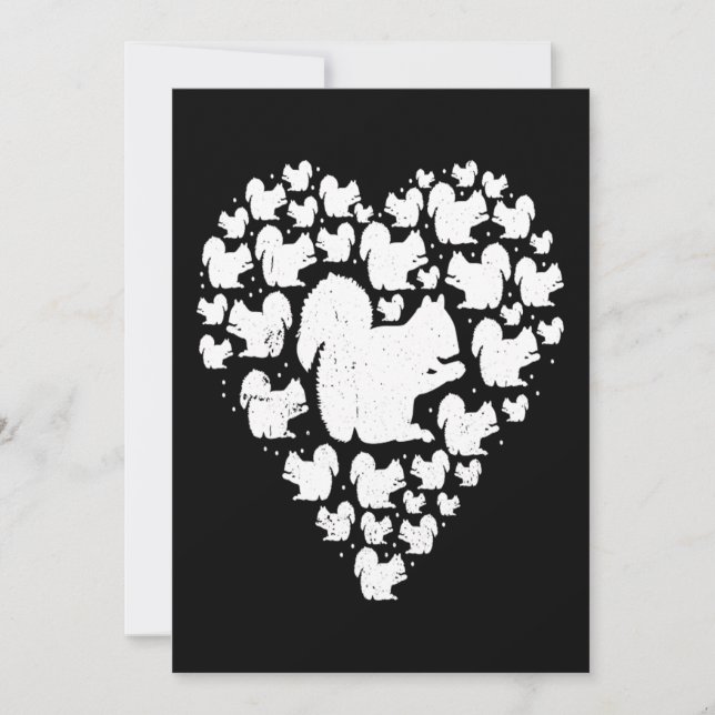Cartes Pour Fêtes Annuelles L'écureuil Saint-Valentin Cadeau pour lui Son coeu (Devant)