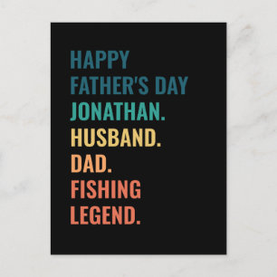 Cartes Pour Fêtes Annuelles Légende de la pêche Cadeau personnalisé pour mari 