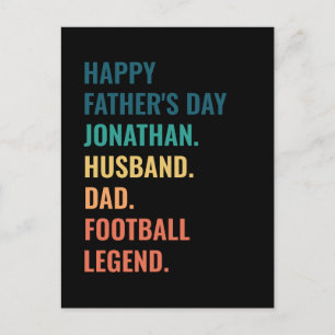 Cartes Pour Fêtes Annuelles Légende du football personnalisée Papa Fête des pè