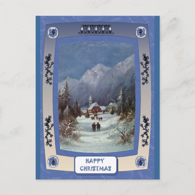 Cartes Pour Fêtes Annuelles L'église du village (Devant)