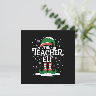Cartes Pour Fêtes Annuelles L'Elfe Enseignant Famille de Noël Groupe de Corres
