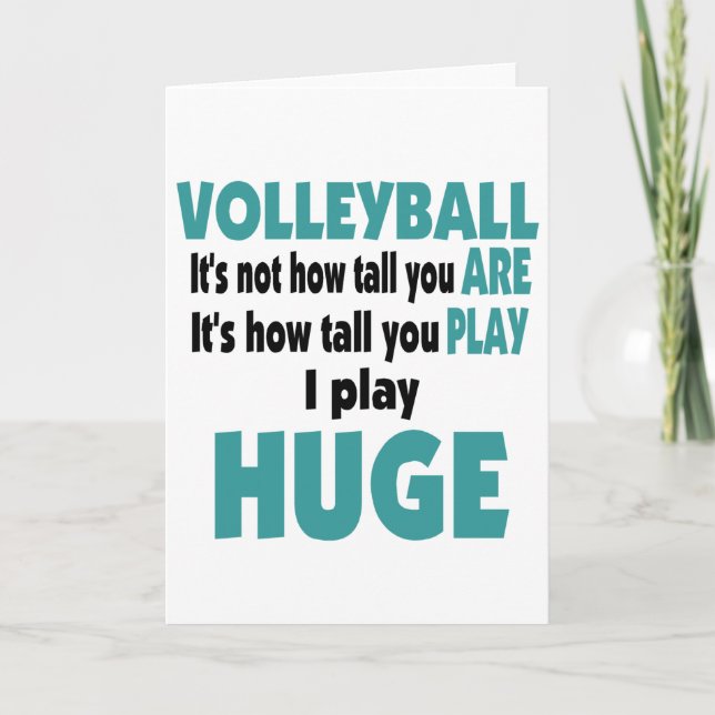 Cartes Pour Fêtes Annuelles L'énorme VolleyChick (Devant)