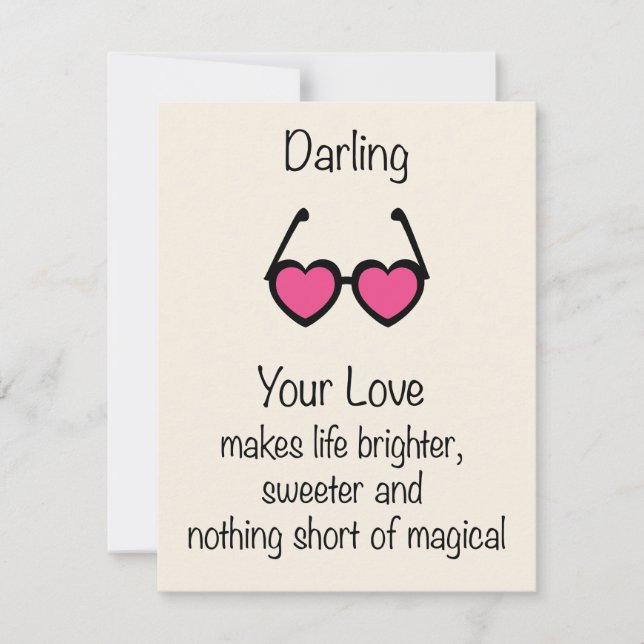 Cartes Pour Fêtes Annuelles Lentilles d'amour magiques (Devant)