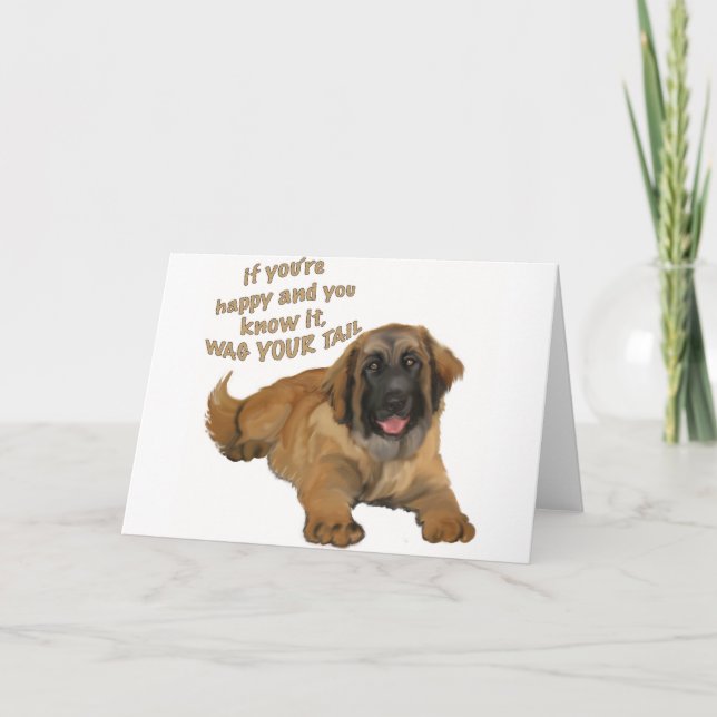 Cartes Pour Fêtes Annuelles Leonberger (Devant)