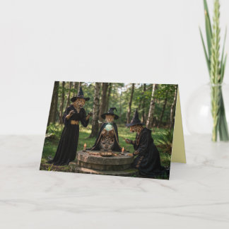 Cartes Pour Fêtes Annuelles Leopard Witch Halloween Card