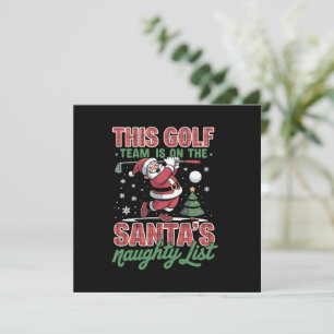 Cartes Pour Fêtes Annuelles L'équipe de golf est sur la liste des vilains du P