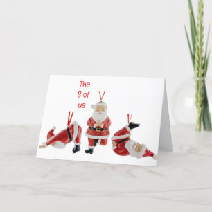 CARTES POUR FÊTES ANNUELLES LES 3 D'ENTRE NOUS VEULENT DIRE MERRY NOËL