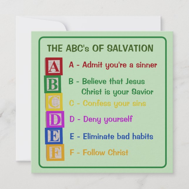 Cartes Pour Fêtes Annuelles Les ABC du salut (Devant)