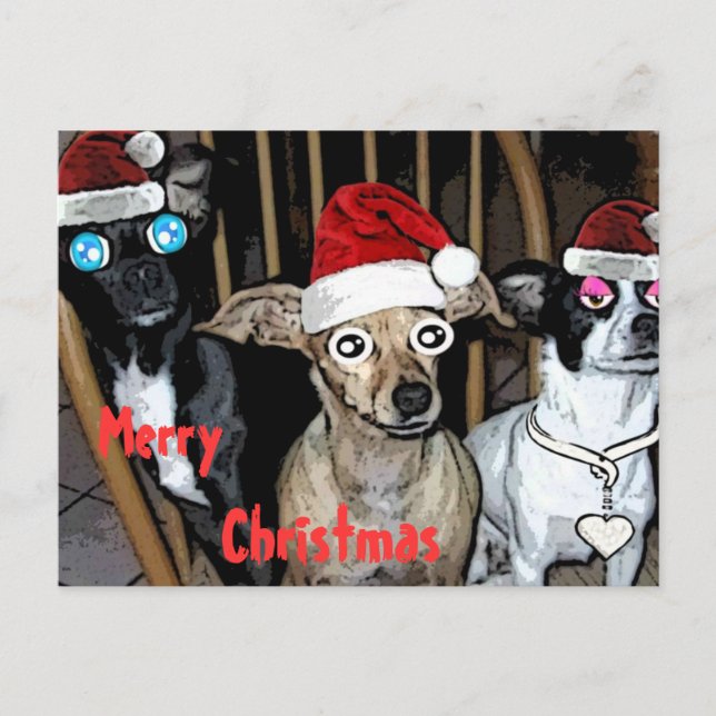 CARTES POUR FÊTES ANNUELLES LES AIDES DE PÈRE NOËL (Devant)