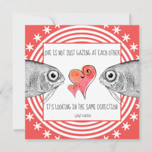 Cartes Pour Fêtes Annuelles Les amants uniques regardent Saint Exupéry Citatio