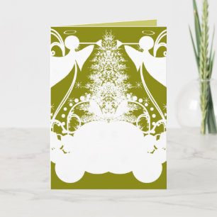 Cartes Pour Fêtes Annuelles Les anges en vert