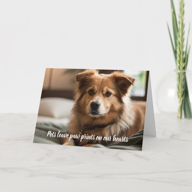 Cartes Pour Fêtes Annuelles Les animaux laissent des empreintes de pattes sur  (Devant)