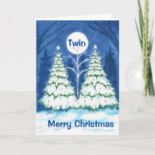 CARTES POUR FÊTES ANNUELLES *LES ARBRES DOUCES* POUR * MON JUMEAU* À NOËL