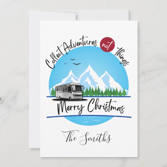 Cartes Pour Fêtes Annuelles Les aventures sont les meilleurs cadeaux RV Christ (Devant)