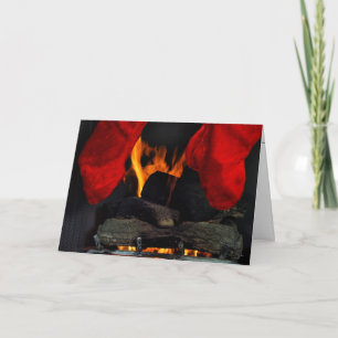 Cartes Pour Fêtes Annuelles Les Bas De Noël Par Cheminée