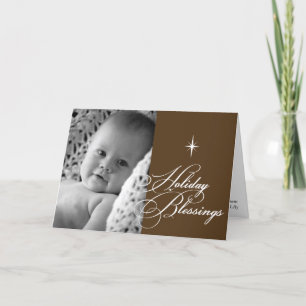 Cartes Pour Fêtes Annuelles Les bénédictions de vacances étoile brillante phot