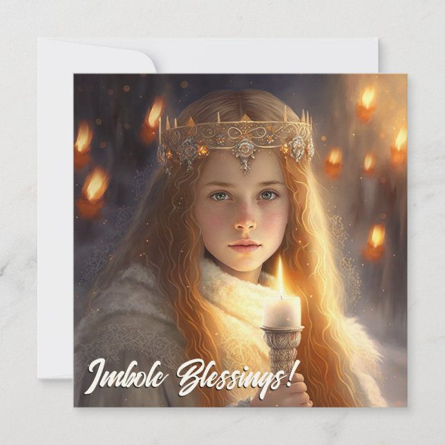 Cartes Pour Fêtes Annuelles Les Bénédictions Imbolc célèbrent le retour du sol (Devant)
