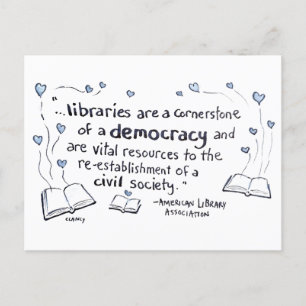 Cartes Pour Fêtes Annuelles Les bibliothèques sont la démocratie