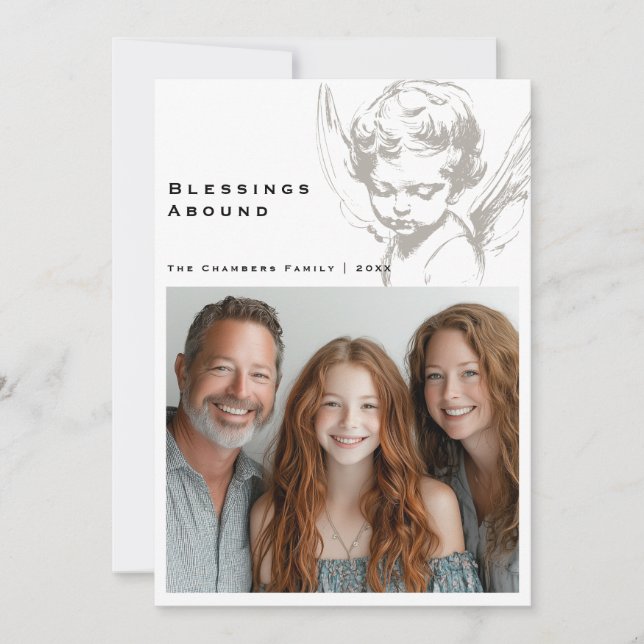 Cartes Pour Fêtes Annuelles Les Bienheureux Noël Religieux Abondent (Devant)