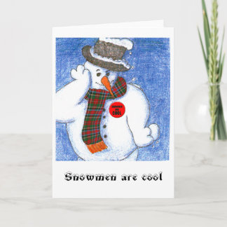 Cartes Pour Fêtes Annuelles Les bonhommes de neige sont frais
