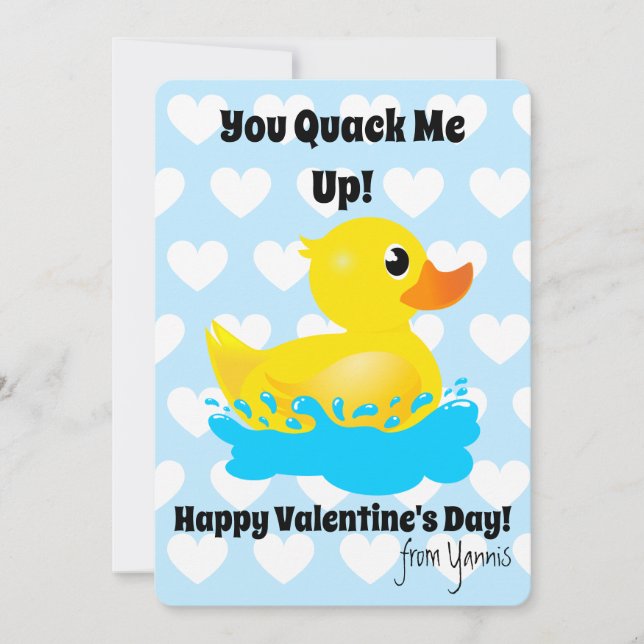 Cartes Pour Fêtes Annuelles Les Camarades De Classe Mignonnent "Vous Me Quack  (Devant)