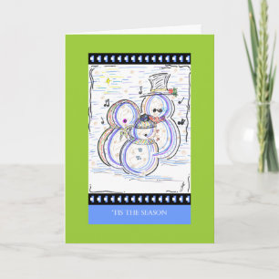 Cartes Pour Fêtes Annuelles Les Cards de PepégyGreetings : Let It Snow Man !