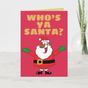 Cartes Pour Fêtes Annuelles Les caricatures de Père Noël d'Afrique et d'Amériq