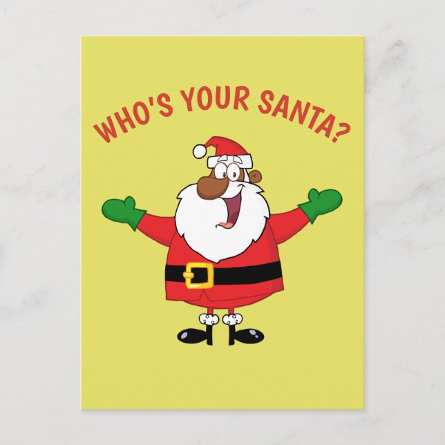 Cartes Pour Fêtes Annuelles Les caricatures de Père Noël d'Afrique et d'Amériq (Devant)