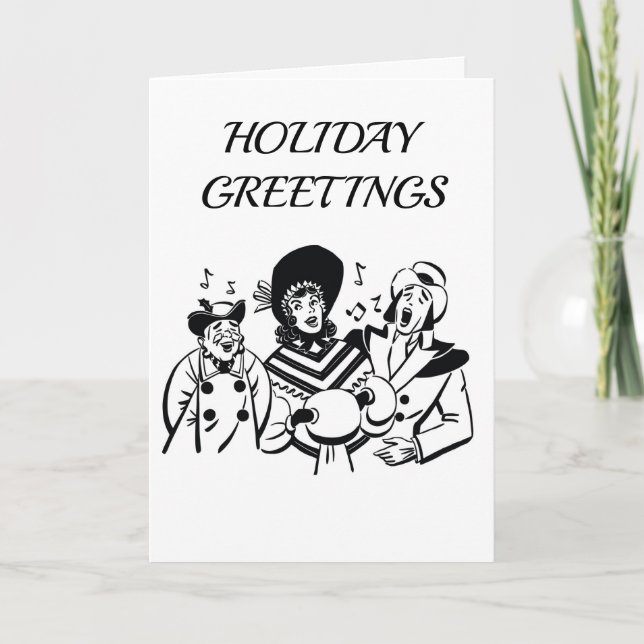 CARTES POUR FÊTES ANNUELLES **LES CAROLEURS CHANTENT NOËL VOUS SOUHAITE** (Devant)