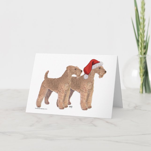 Cartes Pour Fêtes Annuelles Les Casques de Santa (Devant)