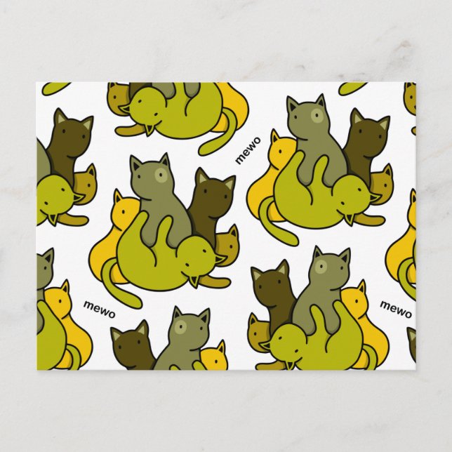 Cartes Pour Fêtes Annuelles Les chatons d'olive (Devant)