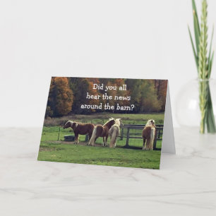 CARTES POUR FÊTES ANNUELLES LES CHEVAUX HUMOREUX QUI S'EMBARQUENT SUR VOTRE ÂG