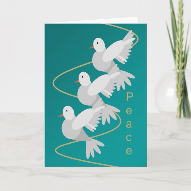 Cartes Pour Fêtes Annuelles Les colombes de la paix (Devant)