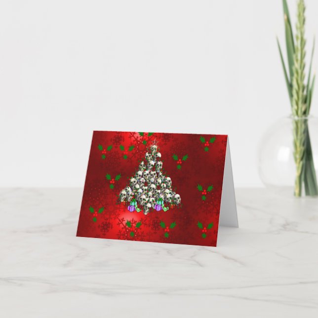 Cartes Pour Fêtes Annuelles Les crânes de Noël (Devant)