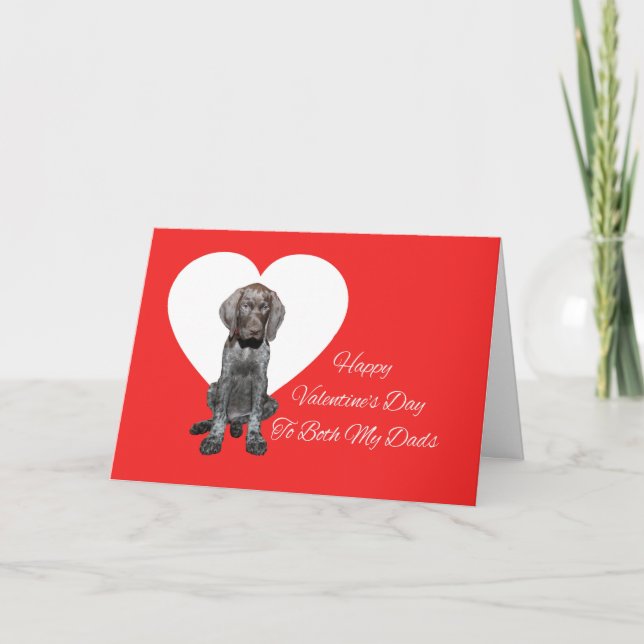 Cartes Pour Fêtes Annuelles Les deux papas glacé Grizzly Valentine Puppy Love (Devant)