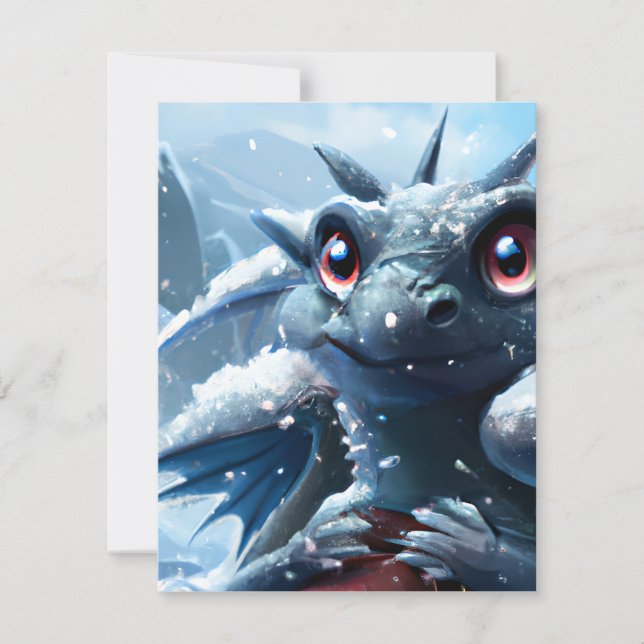 Cartes Pour Fêtes Annuelles Les dragons ont capturé les images des enfants (Devant)