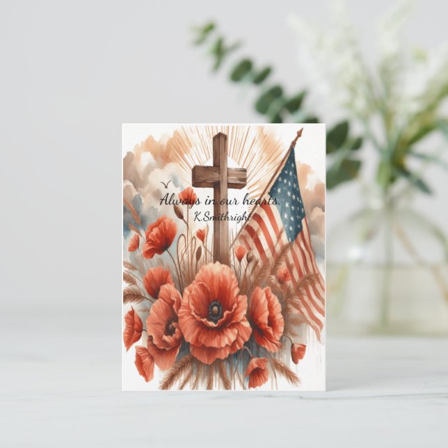Cartes Pour Fêtes Annuelles Les drapeaux volent là où ils tombent (Debout devant)