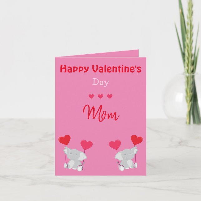 Cartes Pour Fêtes Annuelles Les éléphants de la Saint-Valentin de Moura (Devant)