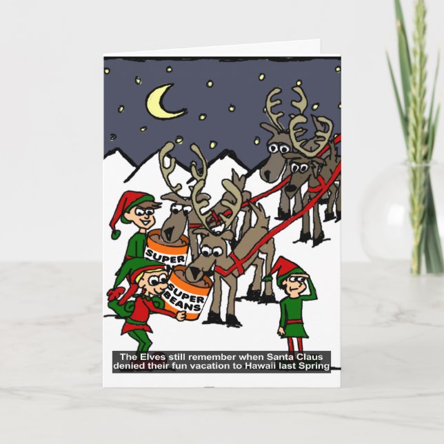 Cartes Pour Fêtes Annuelles Les elfes se vengent (Devant)