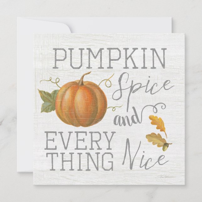 Cartes Pour Fêtes Annuelles Les épices Citrouilles et tout est bon (Devant)