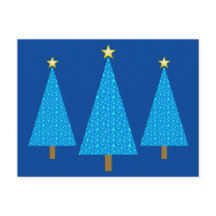 Les étoiles bleues les arbres de Noël modernes