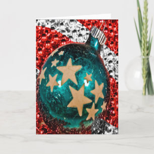 Cartes Pour Fêtes Annuelles Les étoiles de l'ornement patriotique de Noël mili
