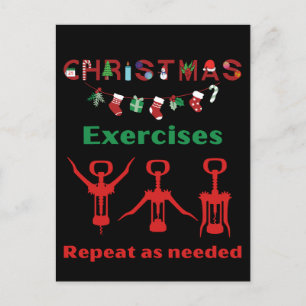 Cartes Pour Fêtes Annuelles Les Exercices De Noël Drôle Se Répètent Au Besoin