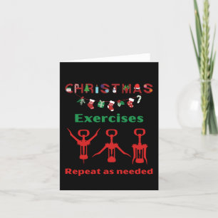Cartes Pour Fêtes Annuelles Les Exercices De Noël Drôle Se Répètent Au Besoin