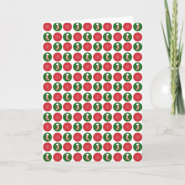 Cartes Pour Fêtes Annuelles Les flocons de neige et les bas (Devant)